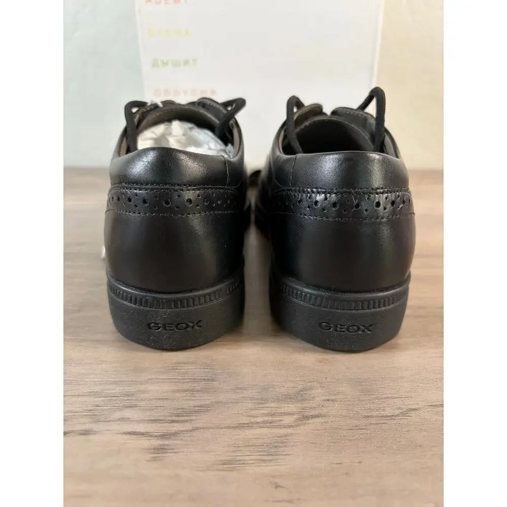 GEOX J Federico Black Patent Italian Leather Men's Shoes 6.5 EU 40 New‎ in Box